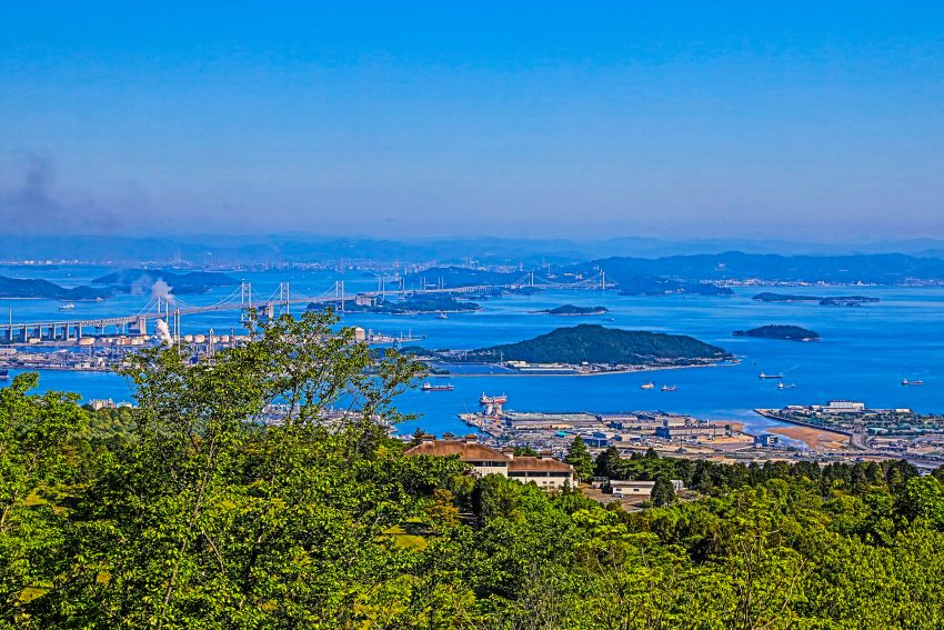 城山からの瀬戸内海 香川の景観